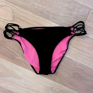 Black PINK VS Bikini Bottoms with Wrap See Thru Hip Detail 💕💕